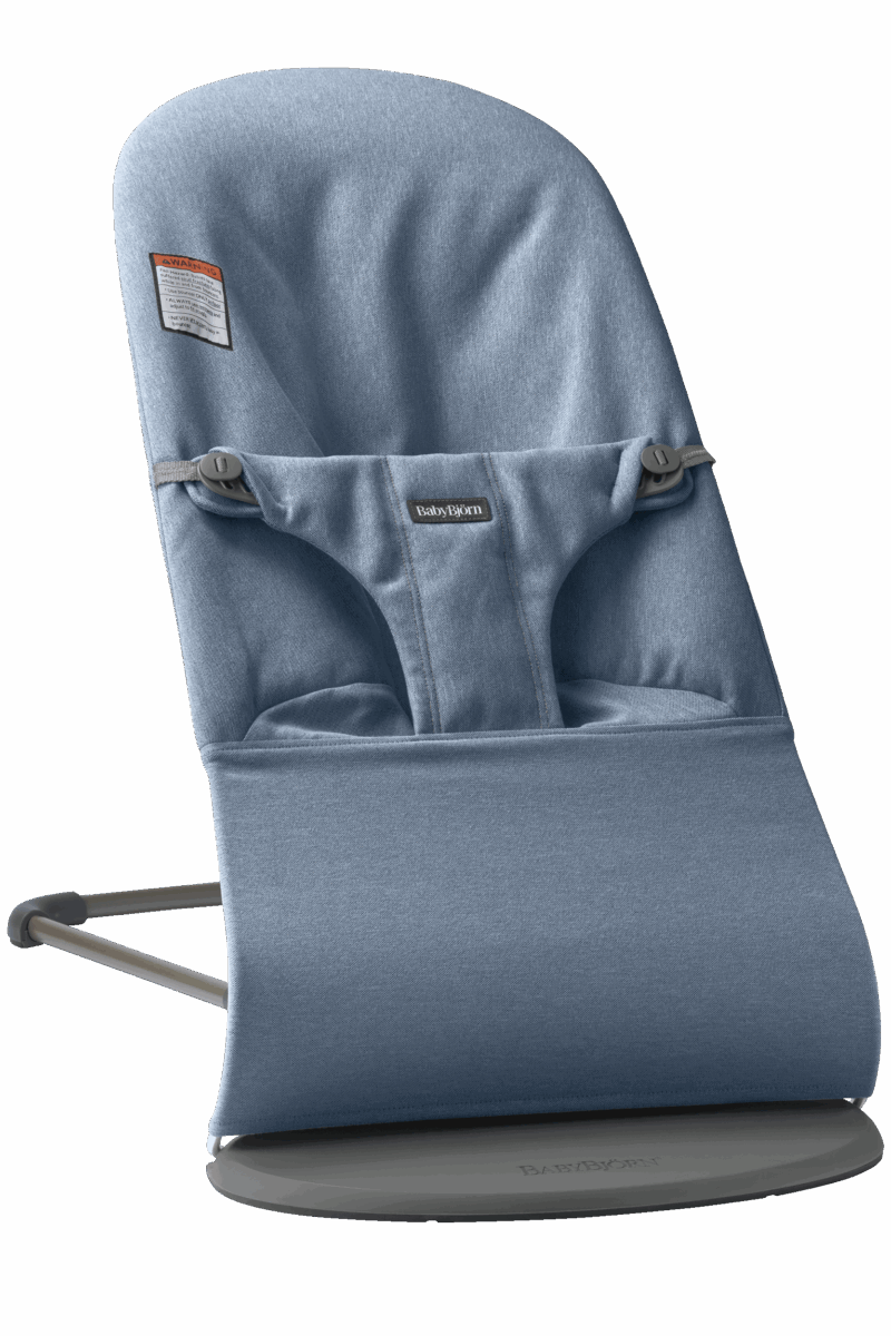 BABYBJÖRN Bouncer Bliss Babywippe in Blau – leichter, ergonomischer Baby Bouncer
