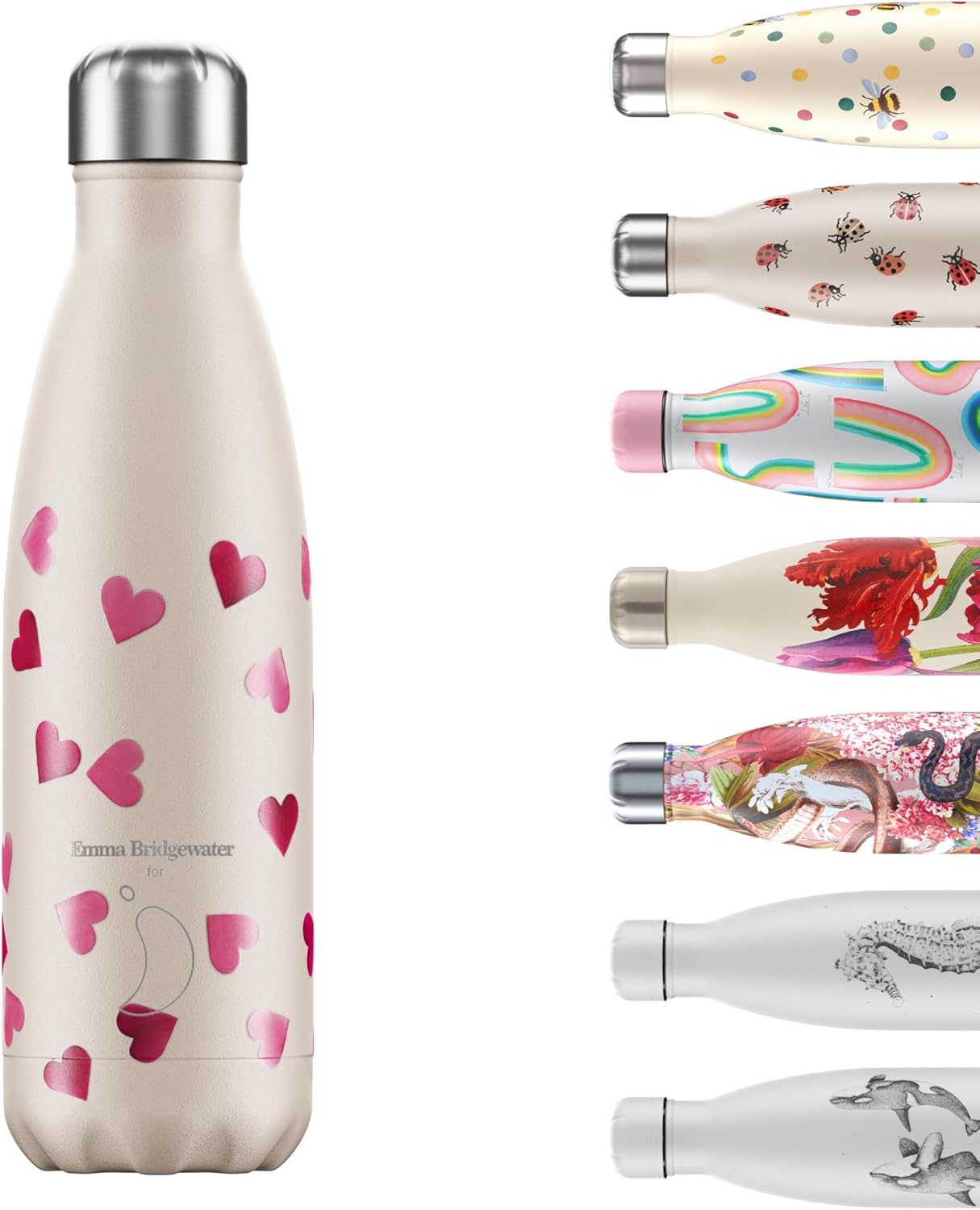 Chillys Edelstahl-Trinkflasche Pink Hearts 500ml auslaufsicher