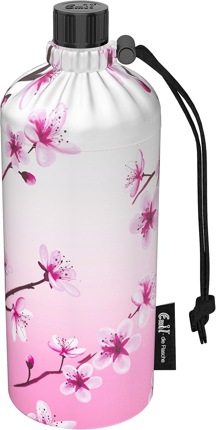 Emil Trinkflasche aus Glas mit Stoff-Ummantelung für Schulkinder