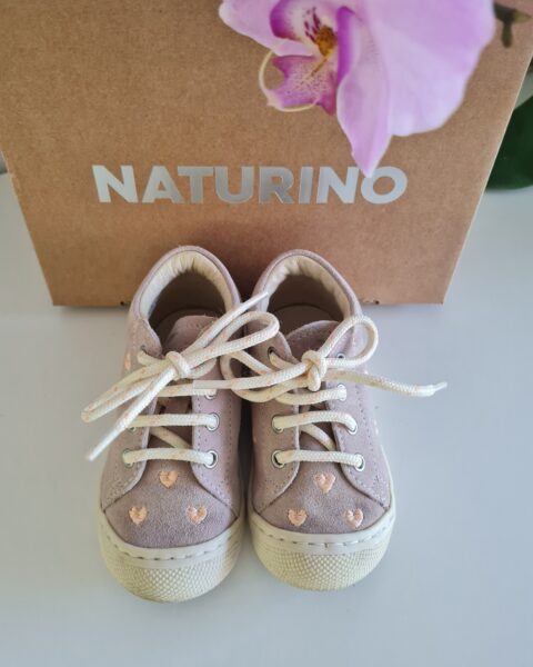 Lauflernschuhe Naturino Cocoon Suede beige grau fuer Maedchen